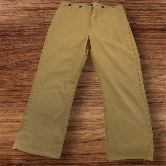 Frontier Classics Menswear Pants Size 34 Button Fly Khaki Cotton Blend - Picture 1 of 8